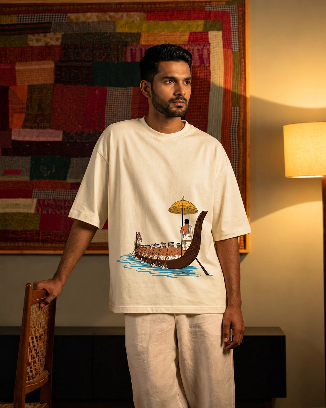 Kerala boat Unisex Oversized Tee