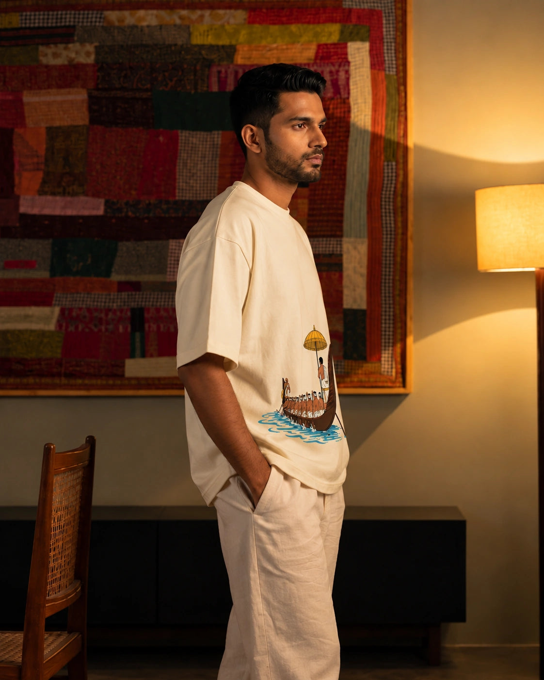 Kerala boat Unisex Oversized Tee