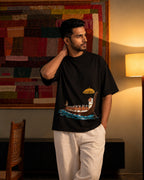 Kerala boat Unisex Oversized Tee