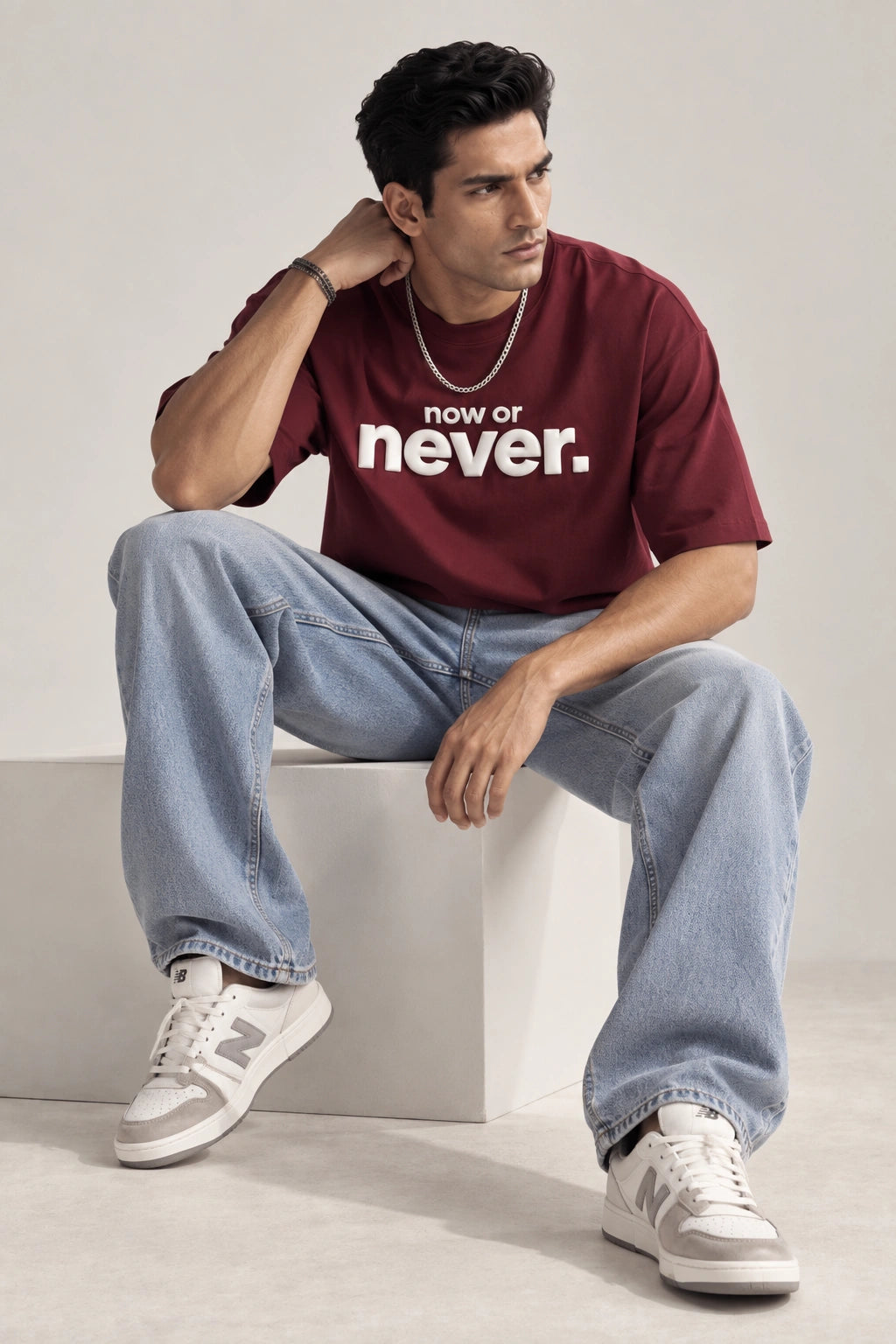 Now or Never Unisex Oversized Tee