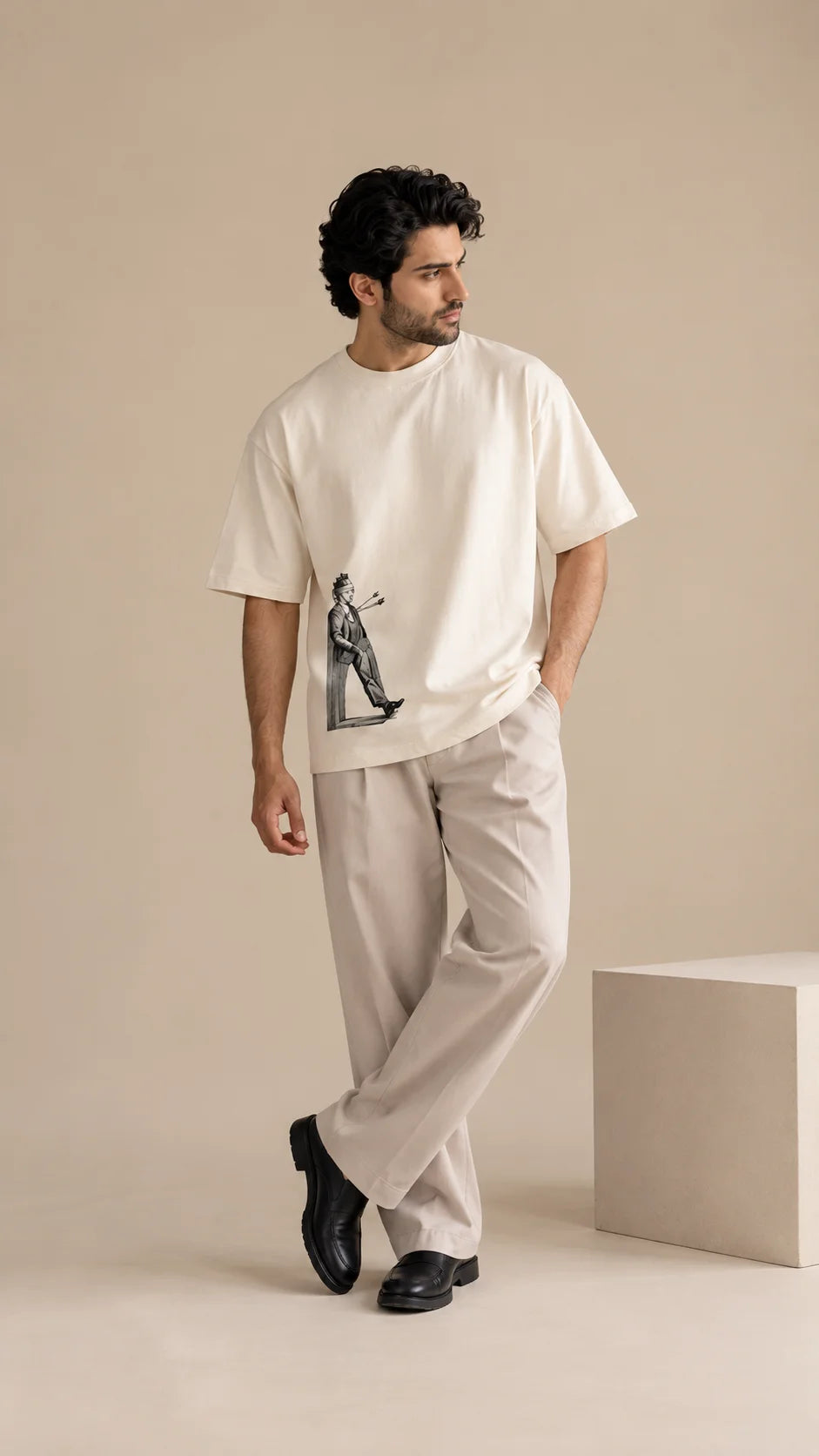 Man with Arrows Unisex Oversized Tee