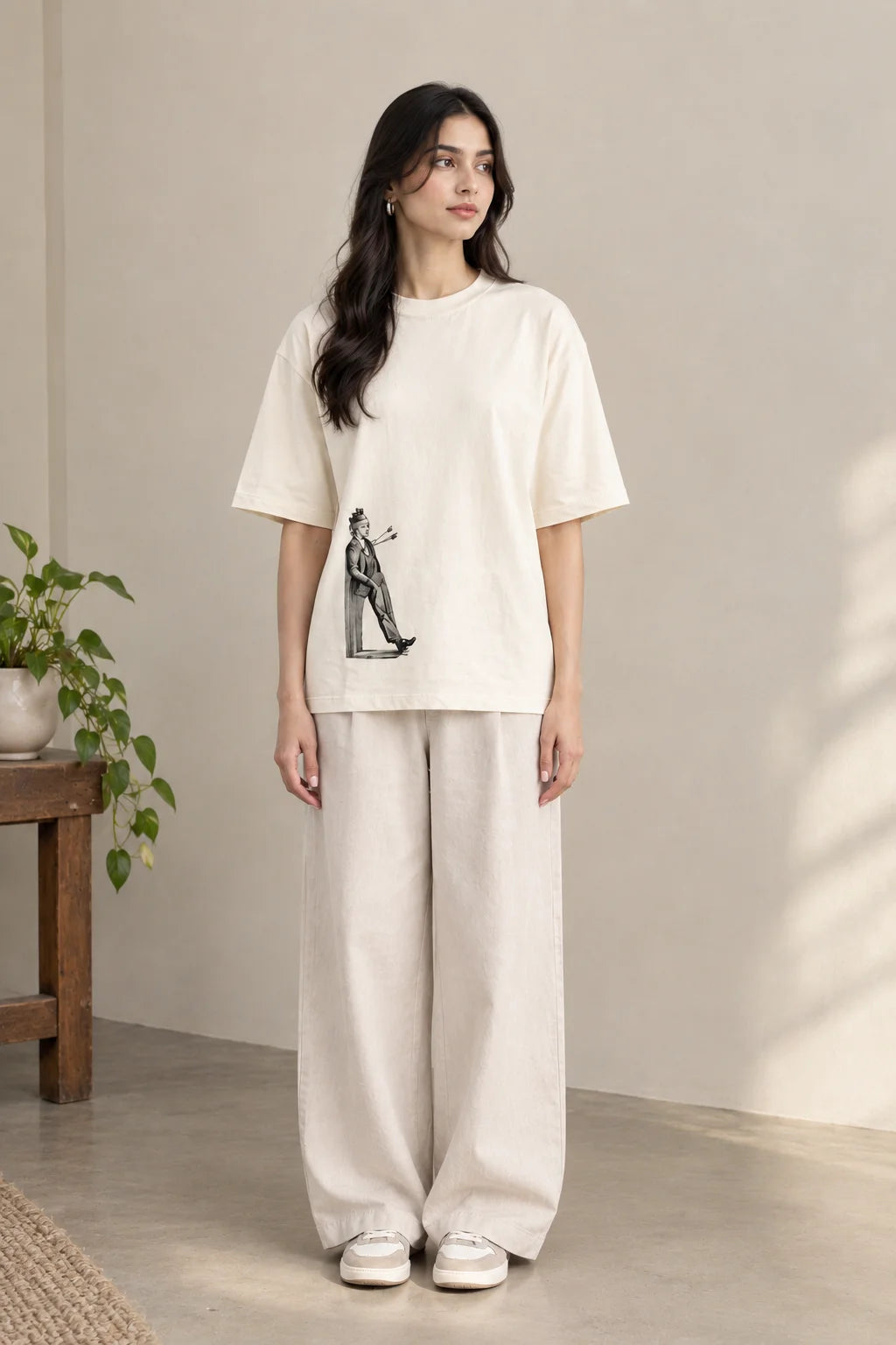 Man with Arrows Unisex Oversized Tee
