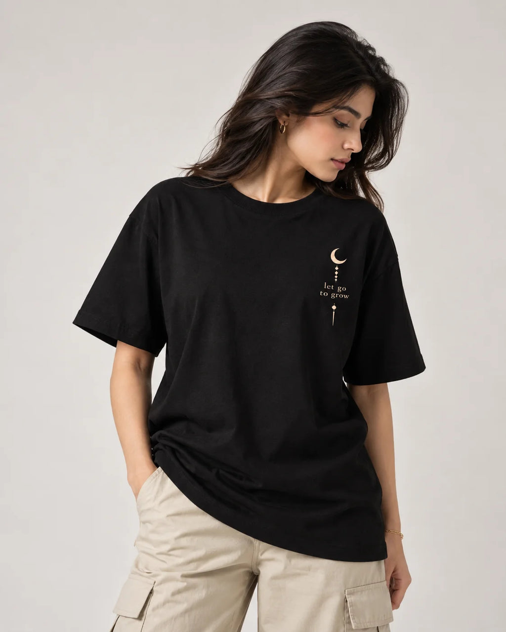 Let Go to Grow Unisex Oversized Tee