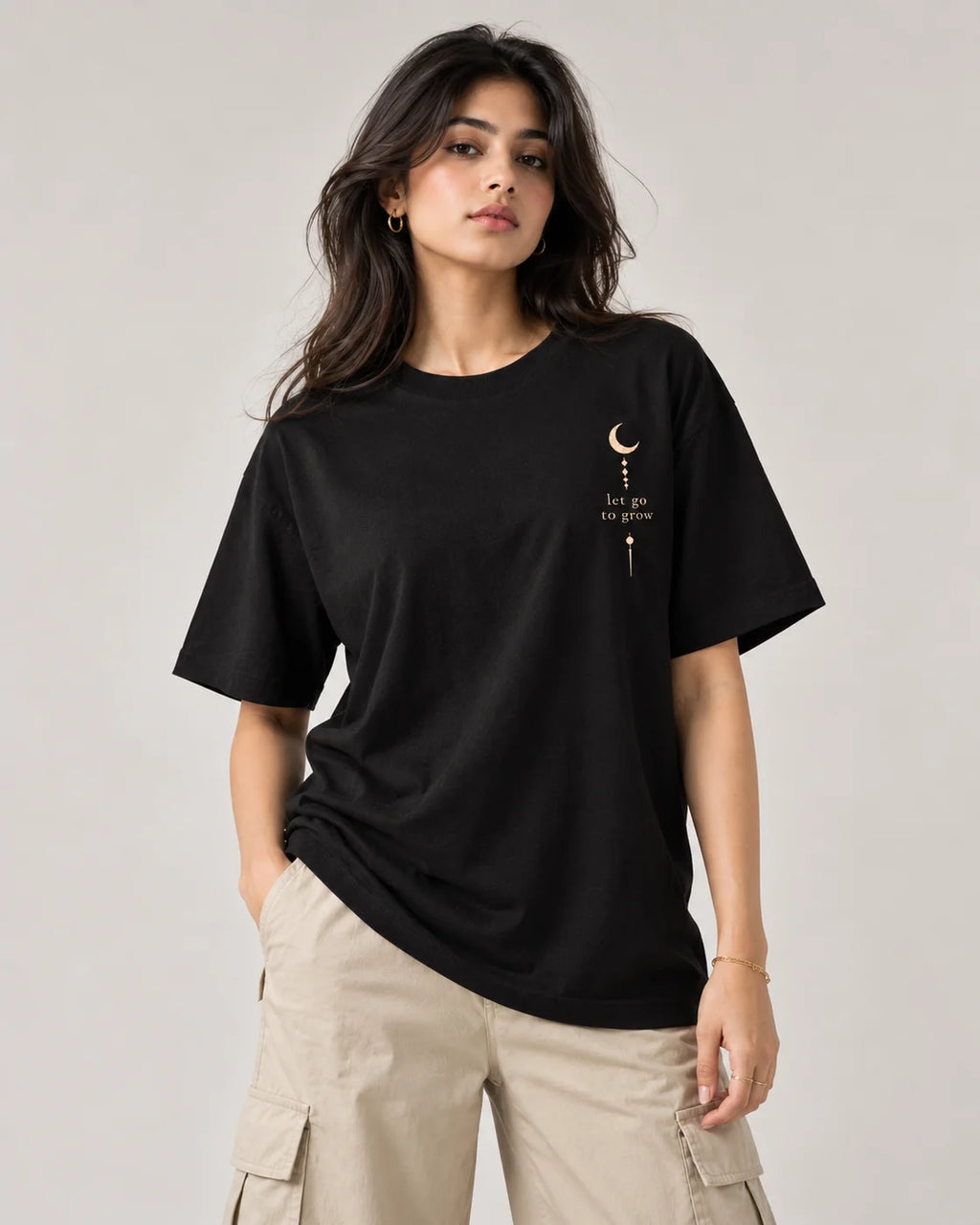 Let Go to Grow Unisex Oversized Tee