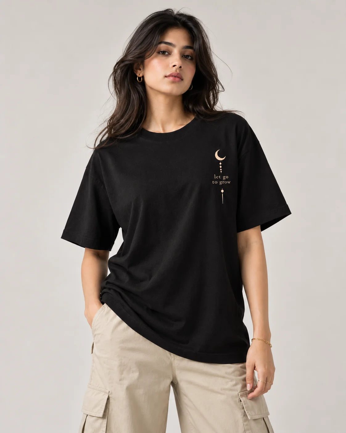 Let Go to Grow Unisex Oversized Tee