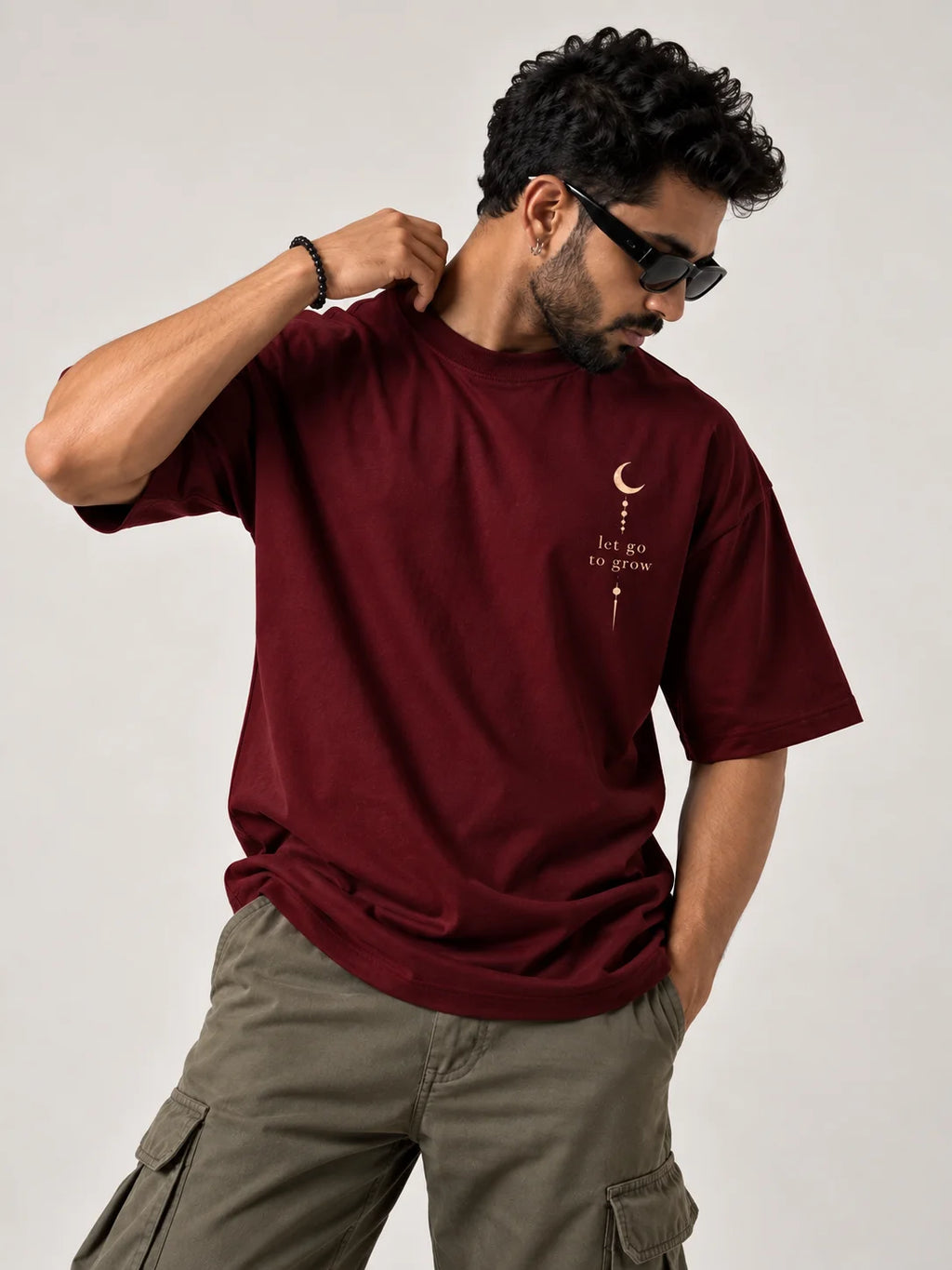 Let Go to Grow Unisex Oversized Tee