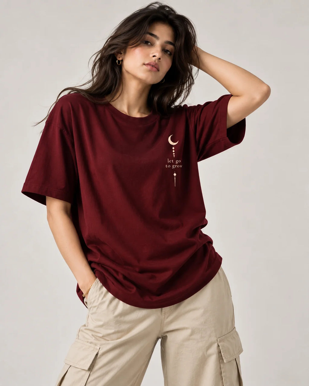 Let Go to Grow Unisex Oversized Tee