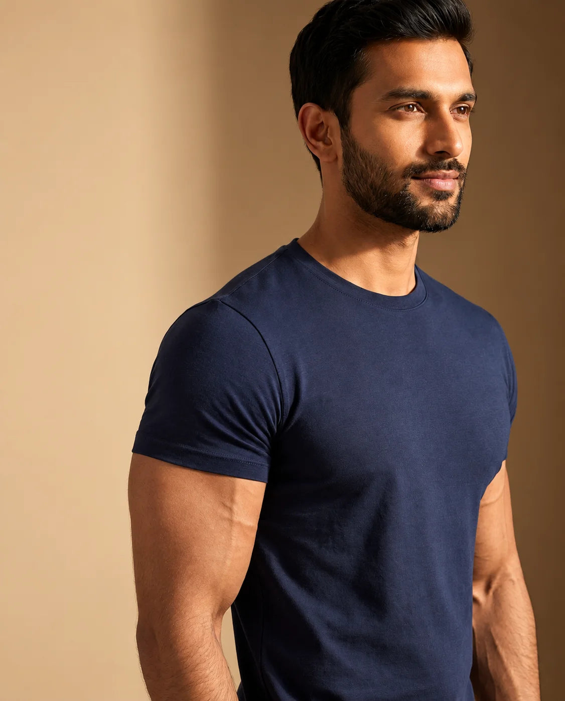 Navy Blue Unisex Stretch T-shirt