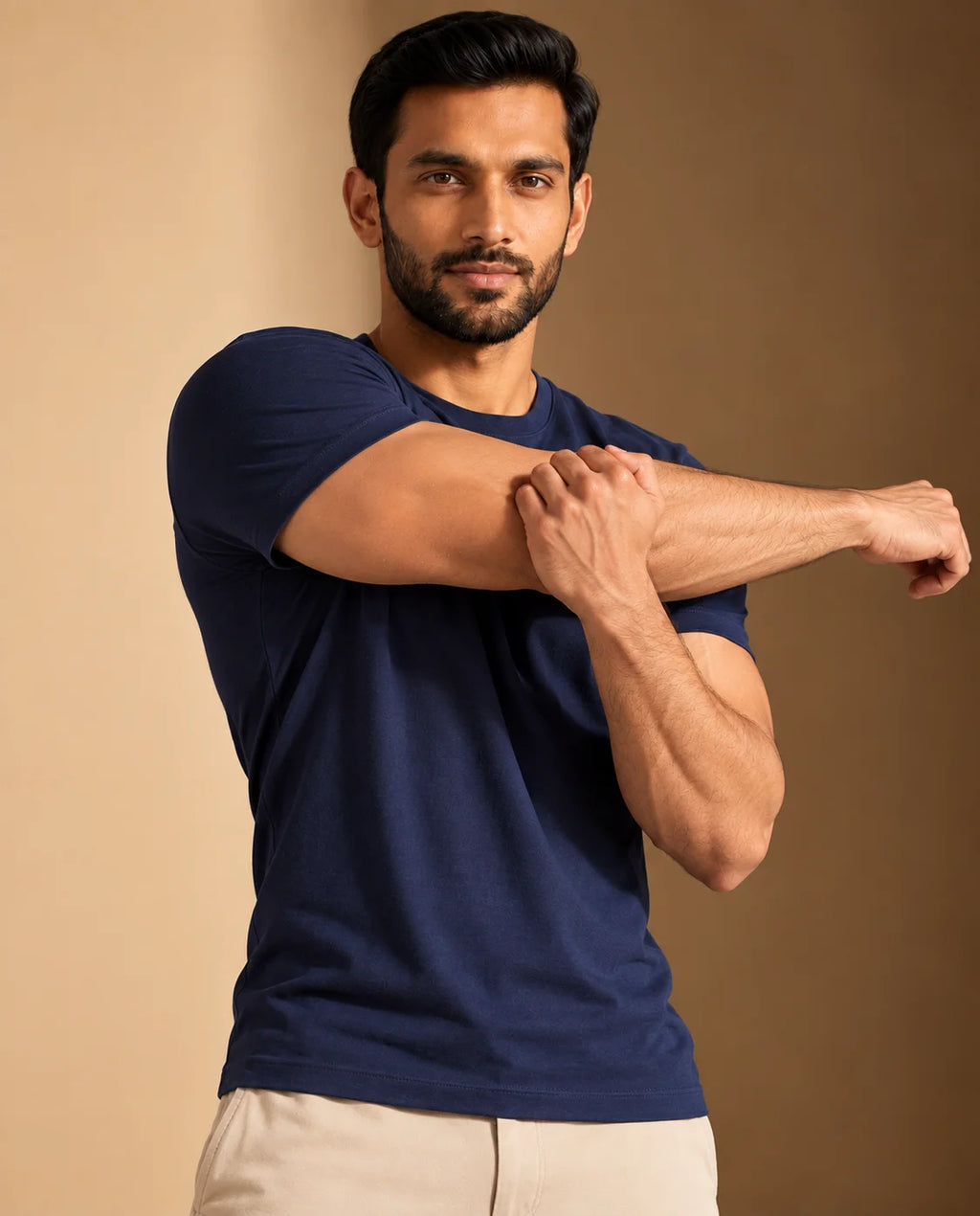Navy Blue Unisex Stretch T-shirt
