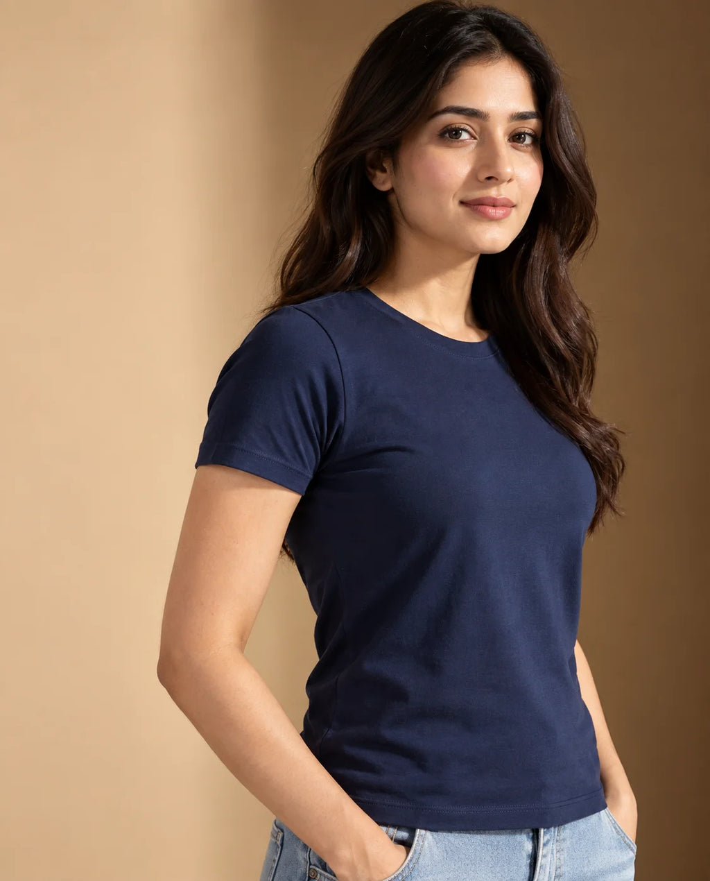 Navy Blue Unisex Stretch T-shirt