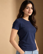 Navy Blue Unisex Stretch T-shirt