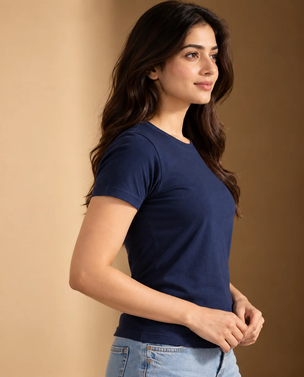 Navy Blue Unisex Stretch T-shirt