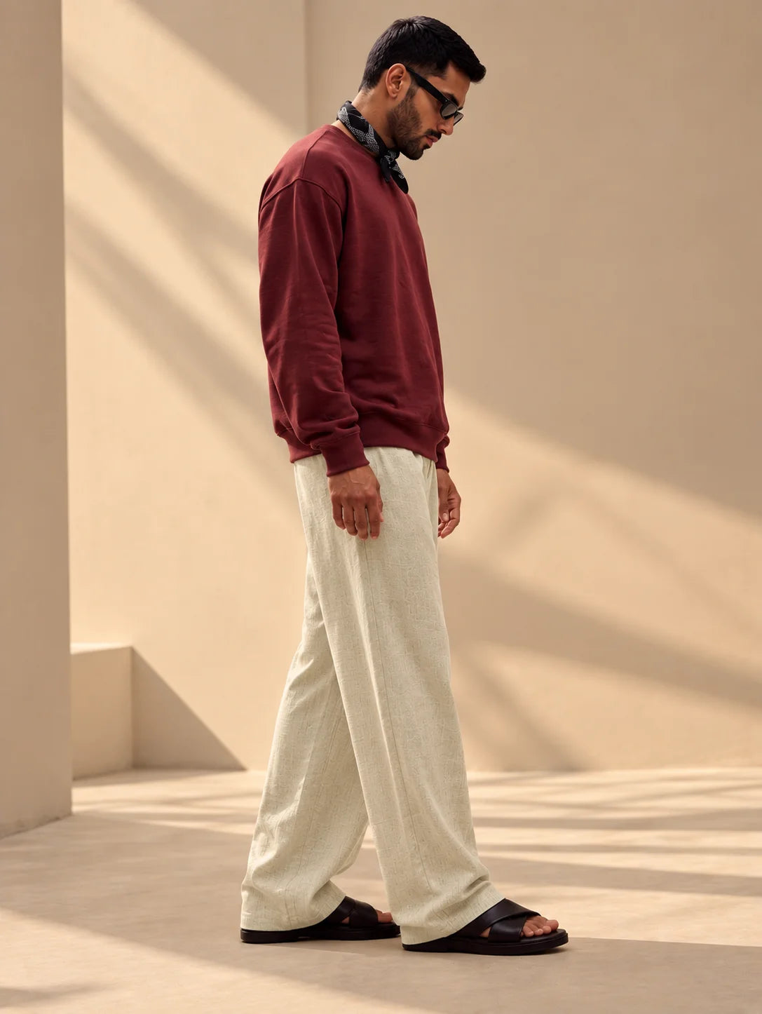Plain Maroon Oversized Sweatshirt