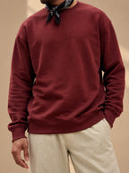 Plain Maroon Oversized Sweatshirt