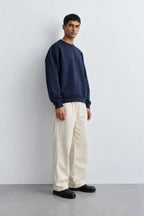 Plain Navy Blue Oversized Sweatshirt
