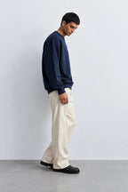 Plain Navy Blue Oversized Sweatshirt