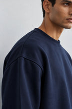 Plain Navy Blue Oversized Sweatshirt