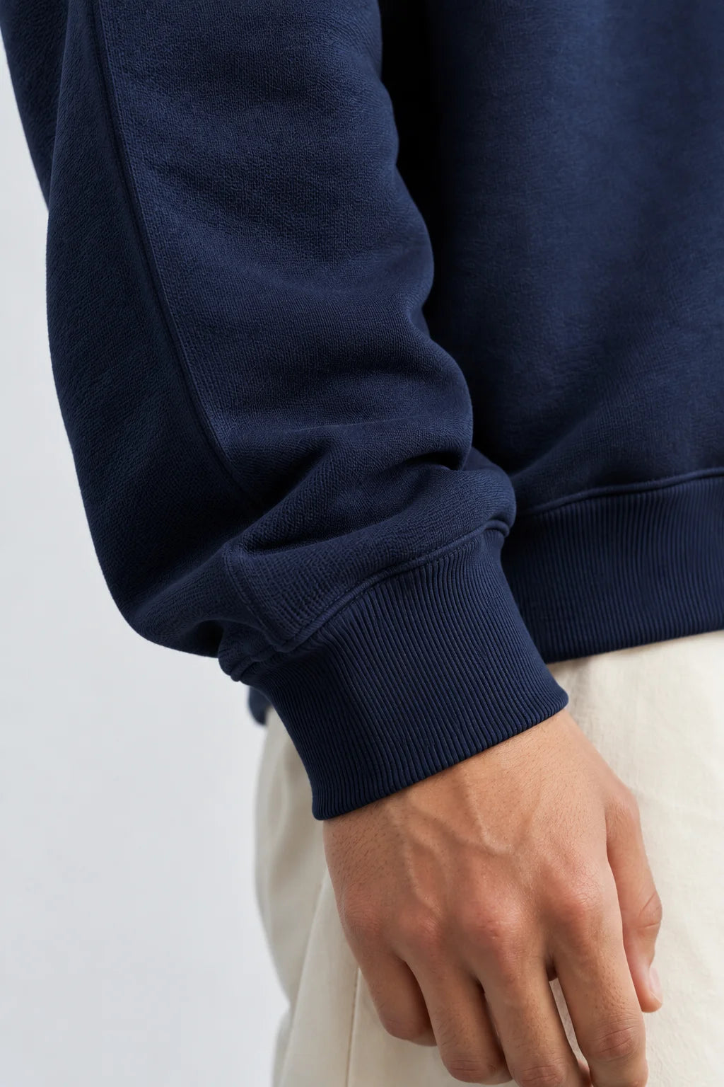 Plain Navy Blue Oversized Sweatshirt
