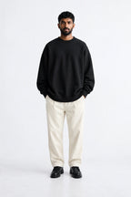 Plain Black Oversized Sweatshirt