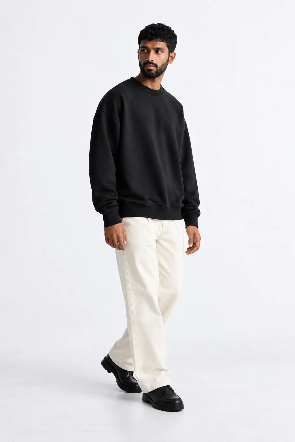 Plain Black Oversized Sweatshirt