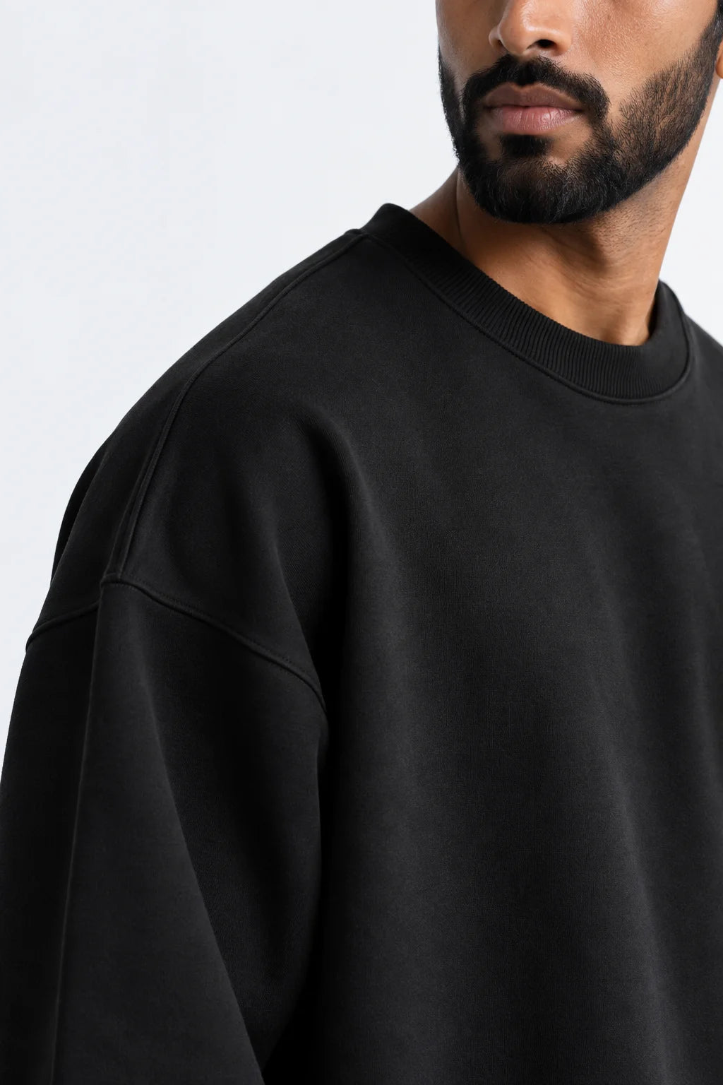 Plain Black Oversized Sweatshirt