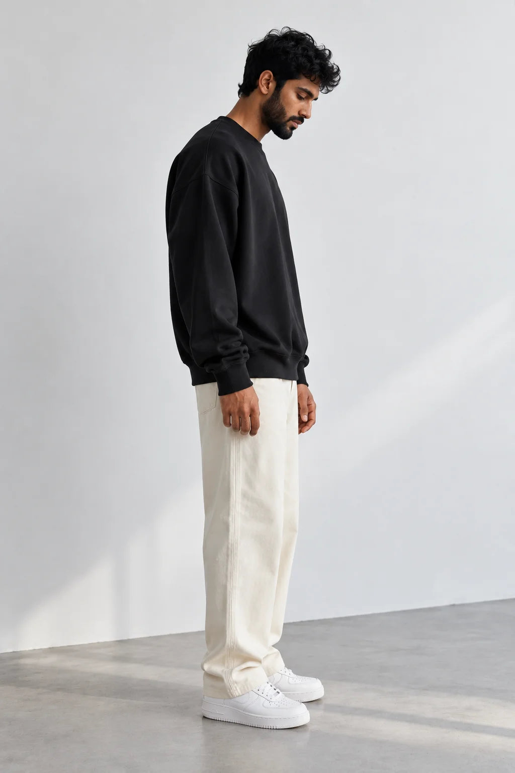 Plain Black Oversized Sweatshirt