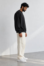 Plain Black Oversized Sweatshirt