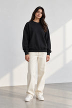 Plain Black Oversized Sweatshirt