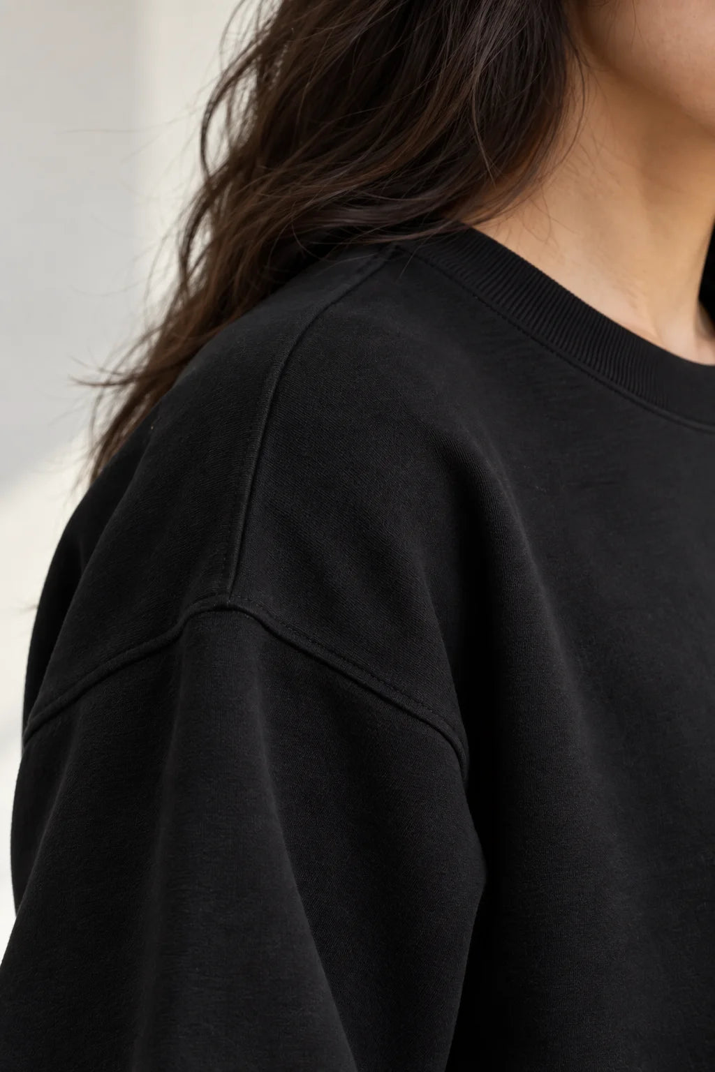 Plain Black Oversized Sweatshirt