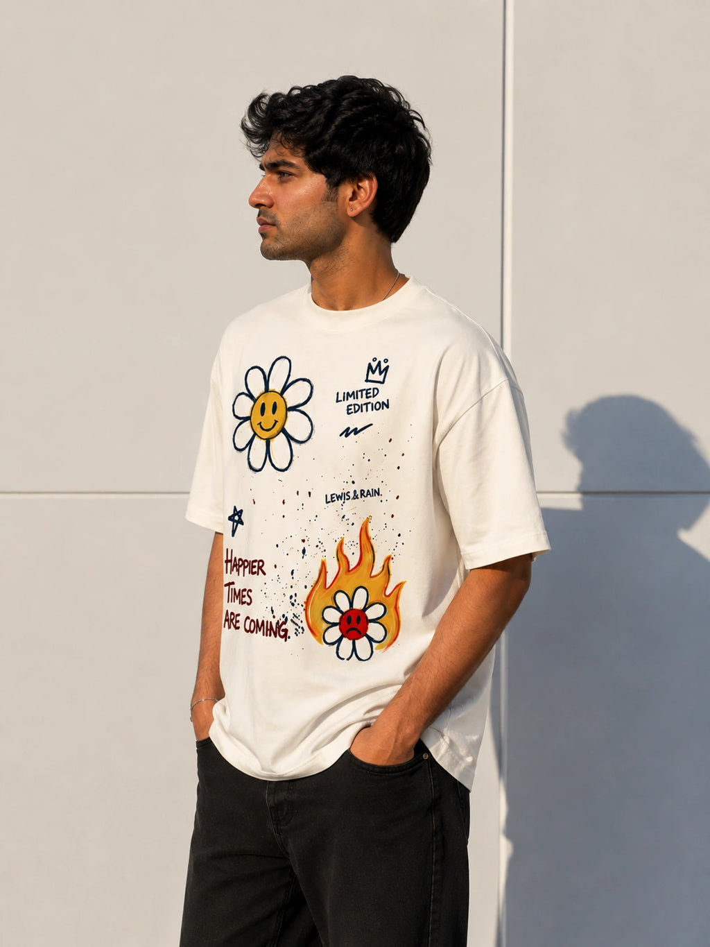 Happier Times Unisex Oversized Tee