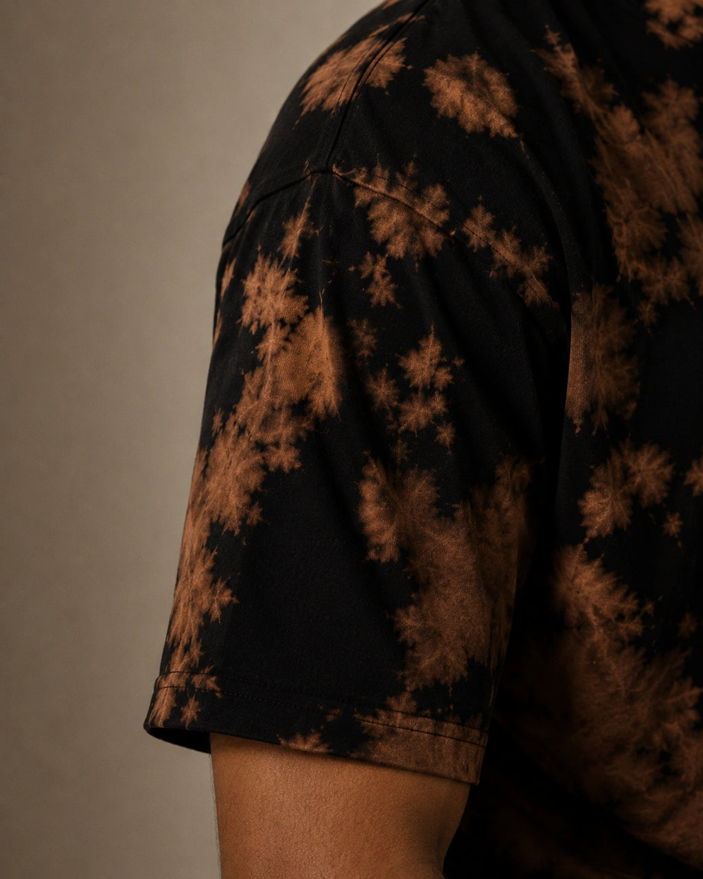 Brown Black Tie Dye Oversized T-Shirt