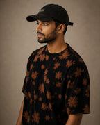 Brown Black Tie Dye Oversized T-Shirt