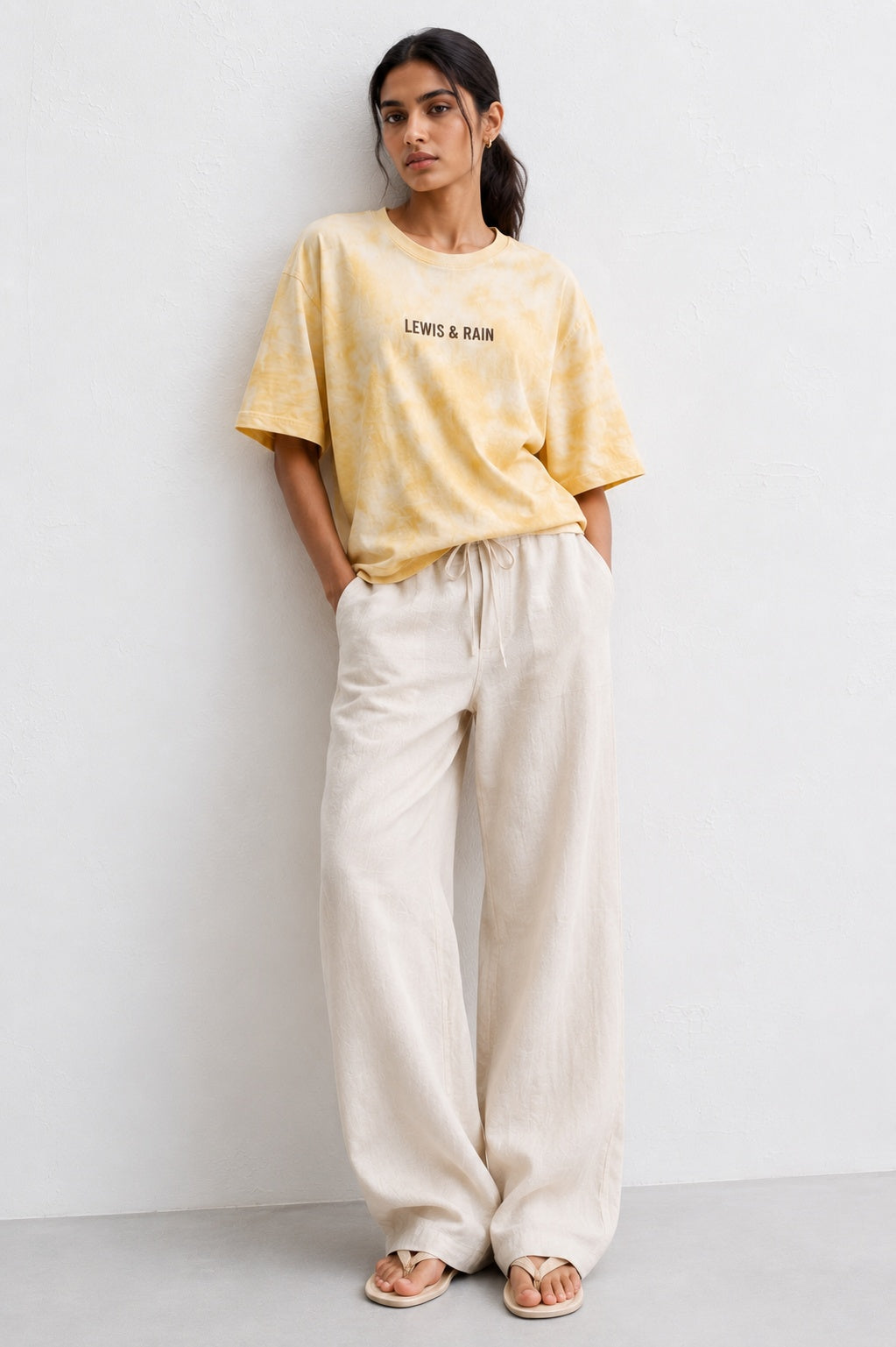 Yellow Tie Dye Oversized T-Shirt