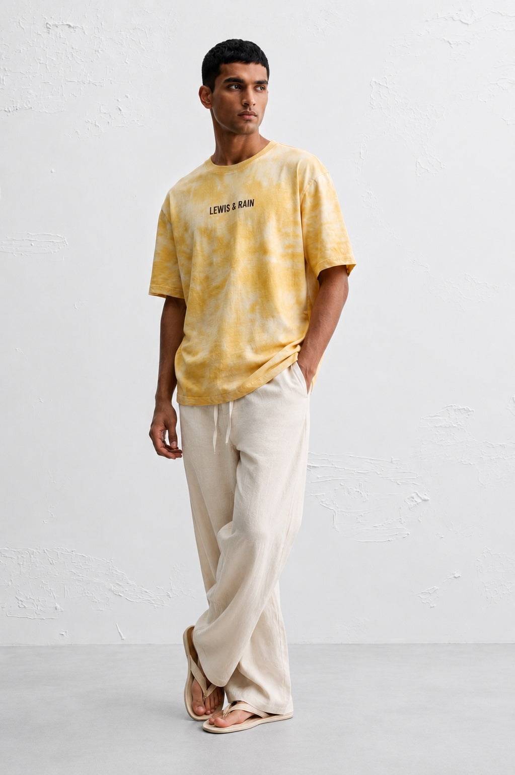 Yellow Tie Dye Oversized T-Shirt