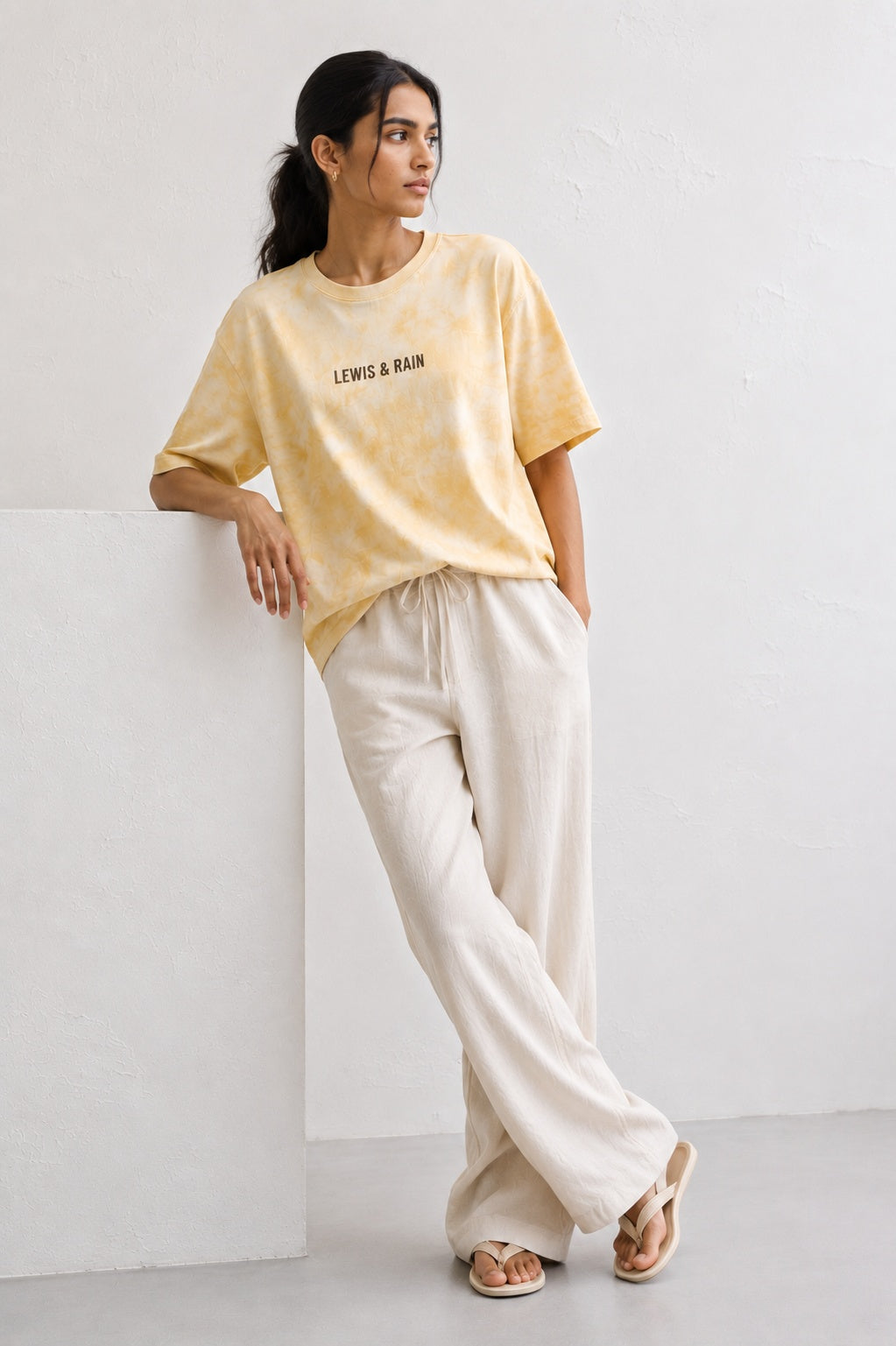 Yellow Tie Dye Oversized T-Shirt