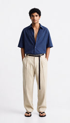 Navy Blue Oversized Shirt