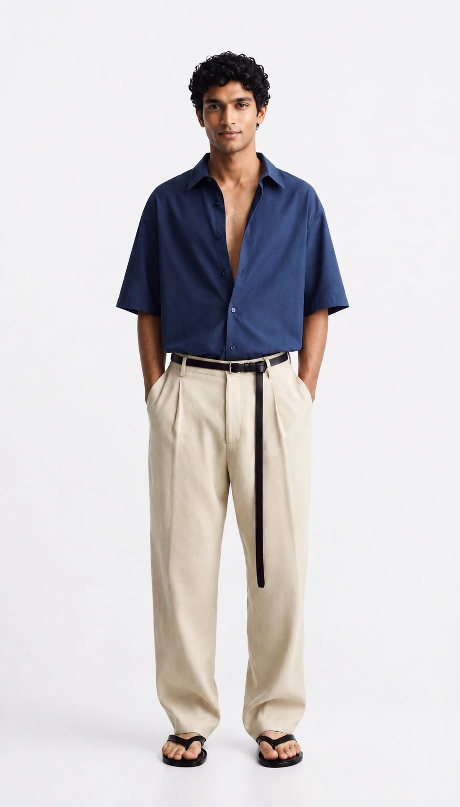 Navy Blue Oversized Shirt