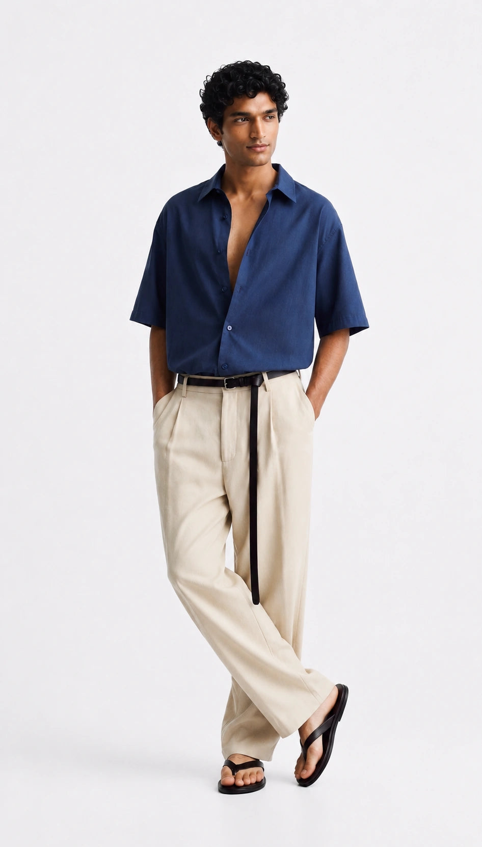 Navy Blue Oversized Shirt