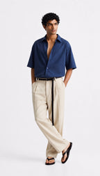 Navy Blue Oversized Shirt