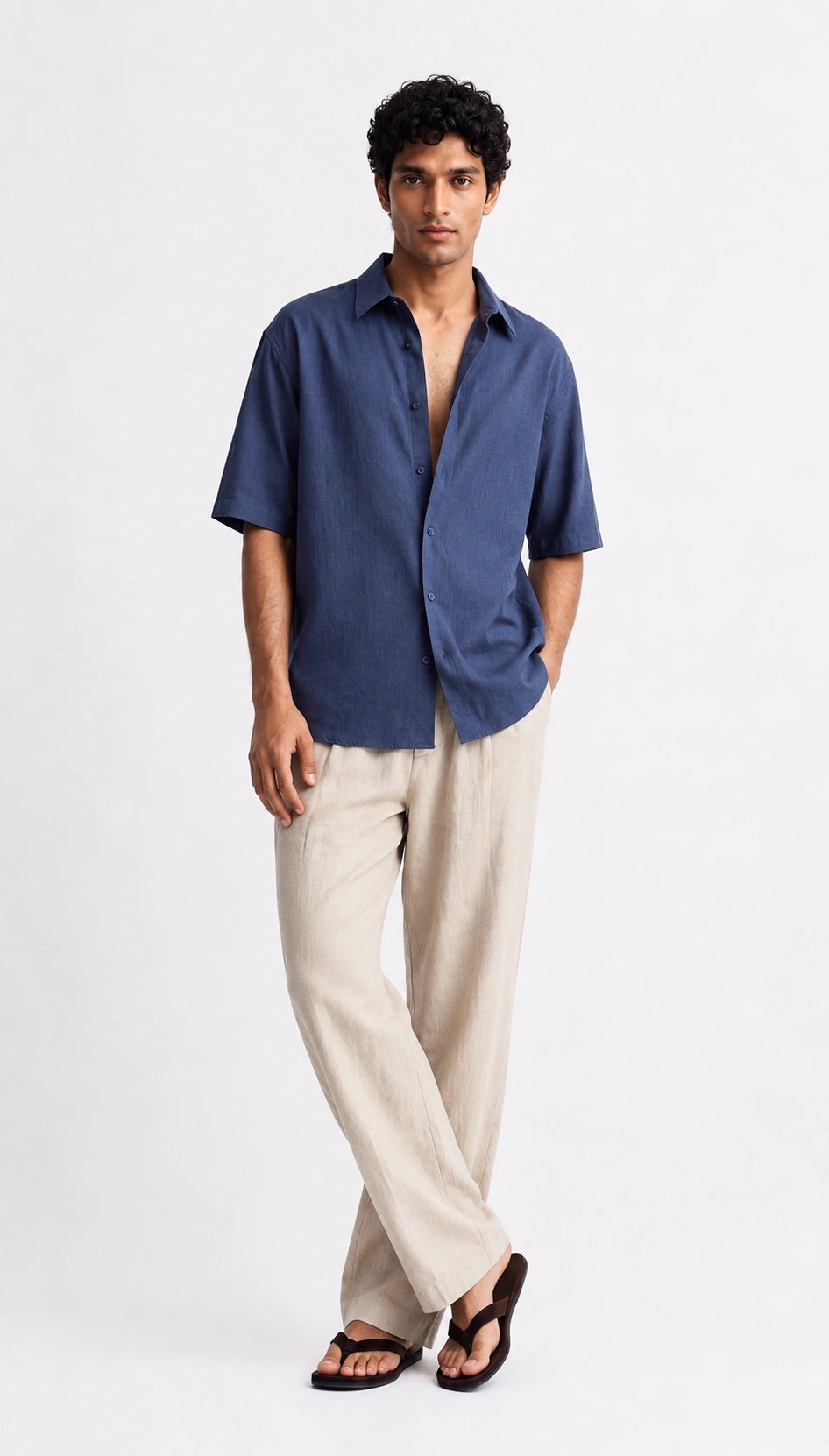 Navy Blue Oversized Shirt