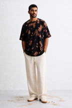Brown Black Tie Dye Oversized T-Shirt