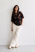 Brown Black Tie Dye Oversized T-Shirt