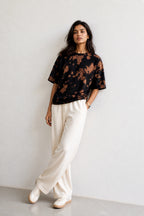 Brown Black Tie Dye Oversized T-Shirt