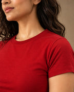 Plain Red Stretch Tee