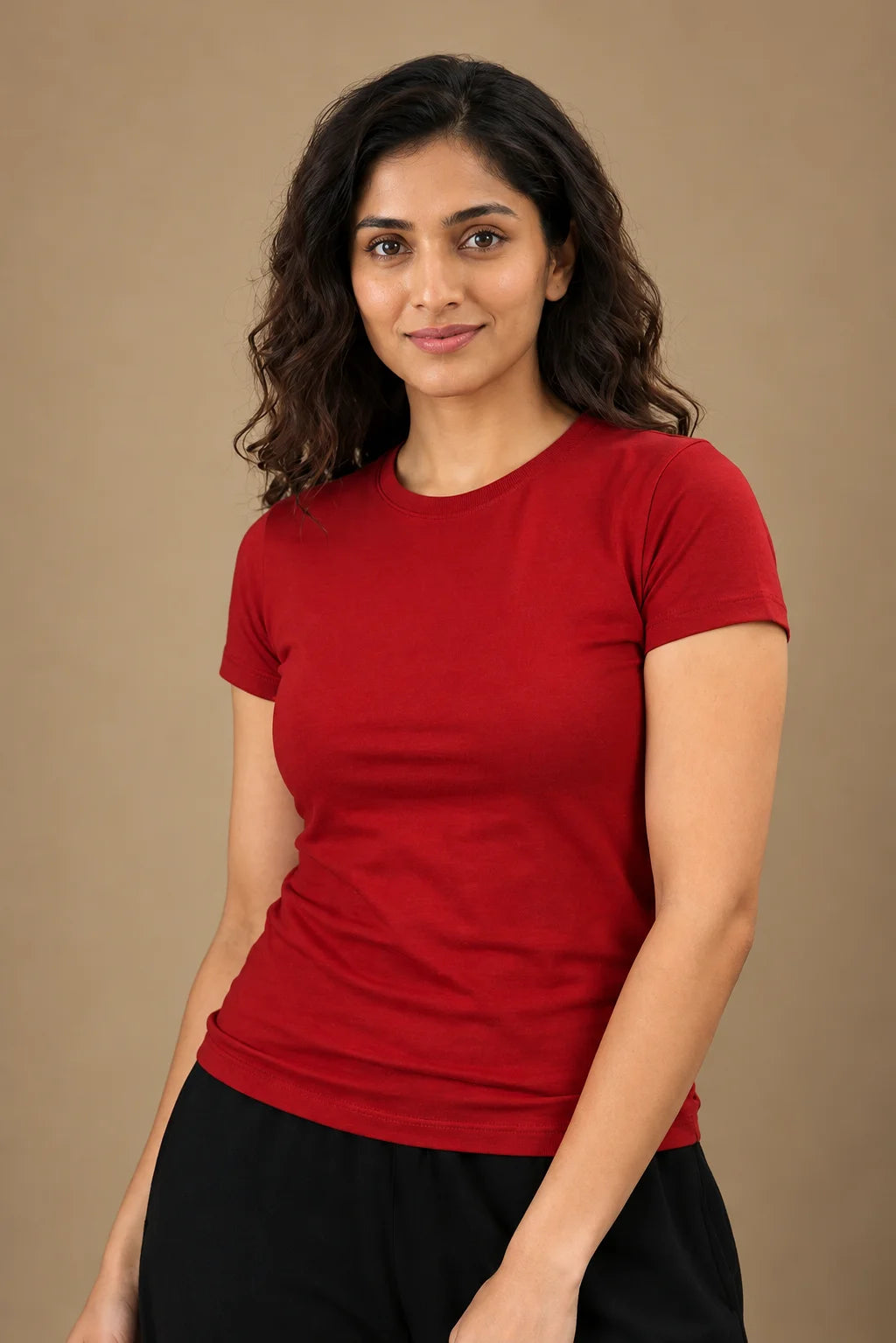 Plain Red Stretch Tee