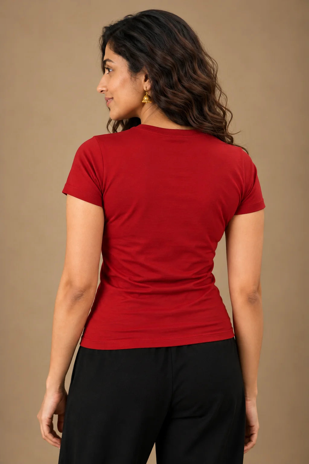 Plain Red Stretch Tee