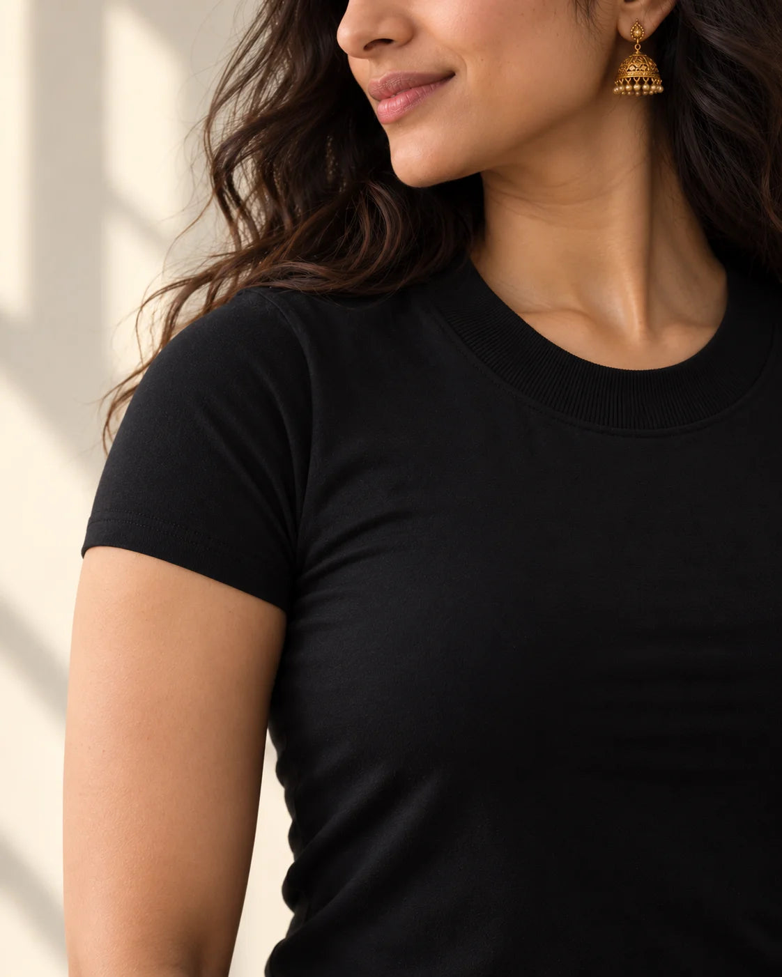 Plain Black Stretch Tee
