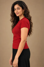 Plain Red Stretch Tee