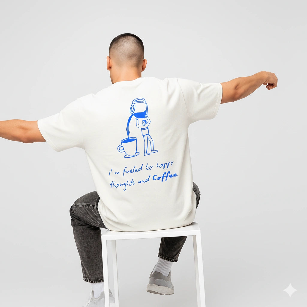 Fueled by coffee Terry Oversized Tee