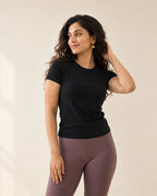 Plain Black Stretch Tee